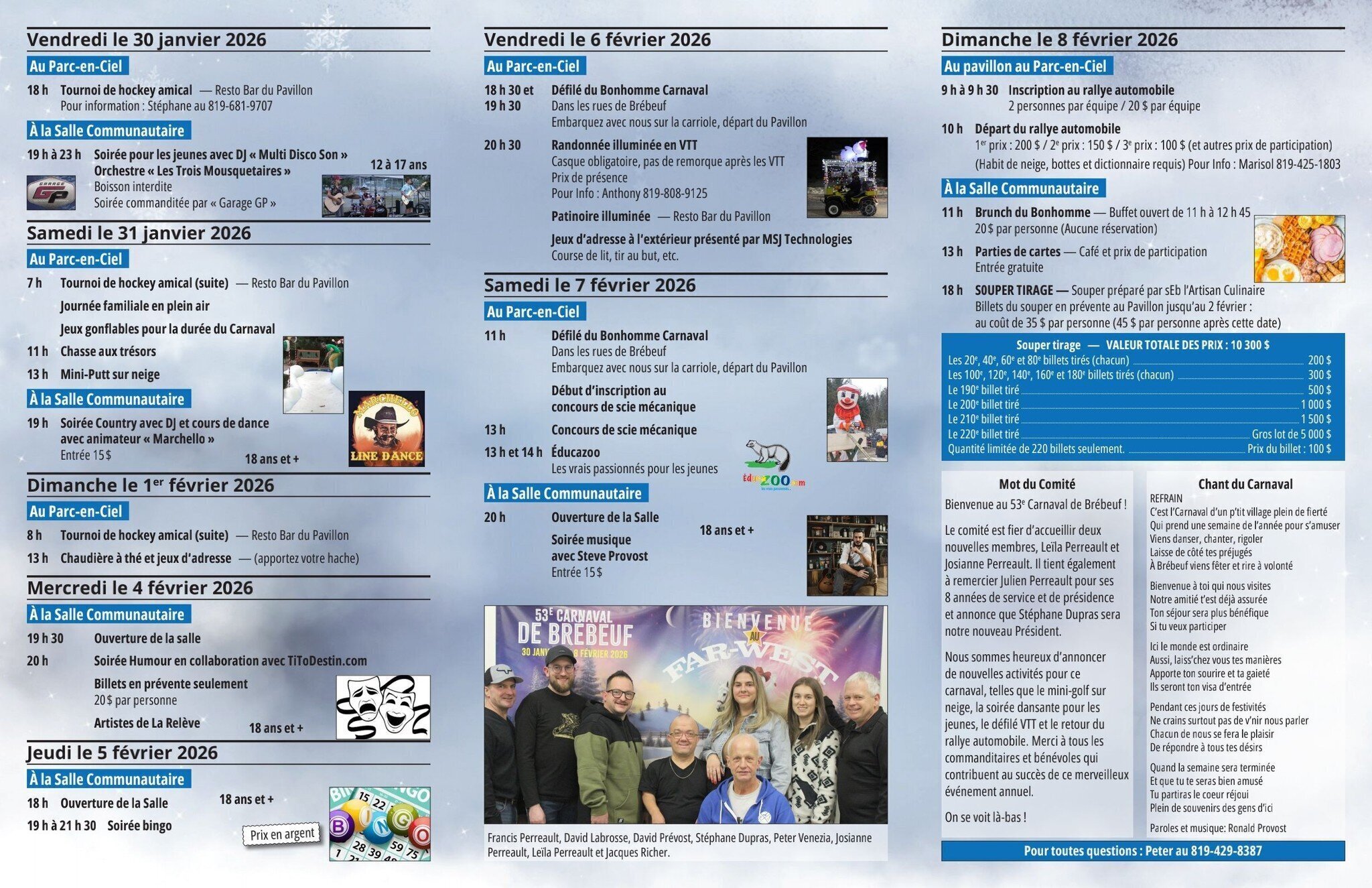 Le programme de 2026