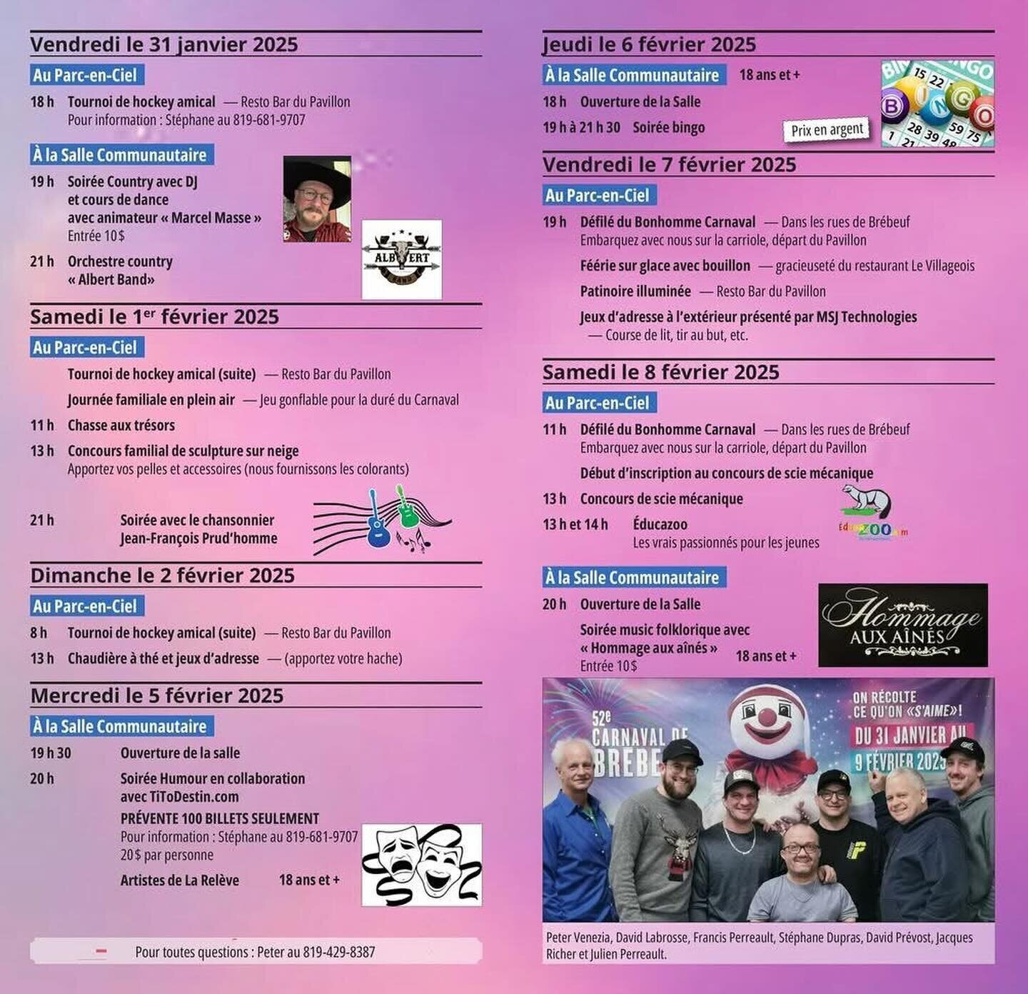 Le programme de 2025