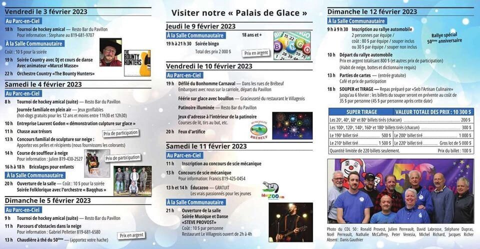 Le programme de 2023