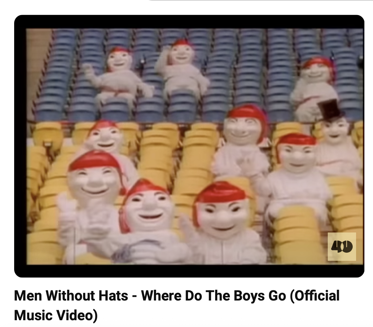 Vidéoclip de «Where Do The Boys Go» Men Without Hats
