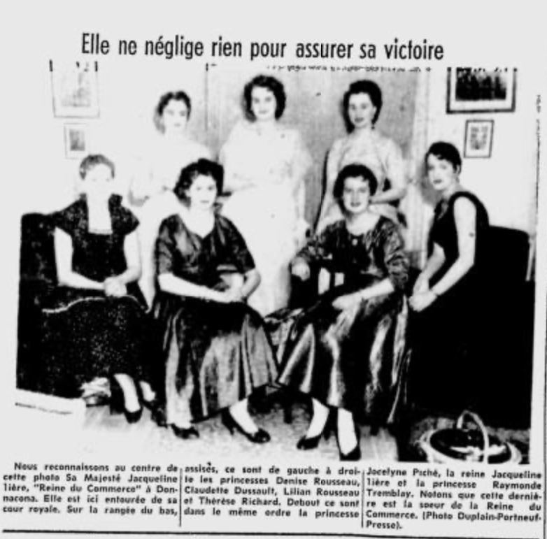 La Reine du Commerce et ses duchesses. Source : Portneuf Presse 