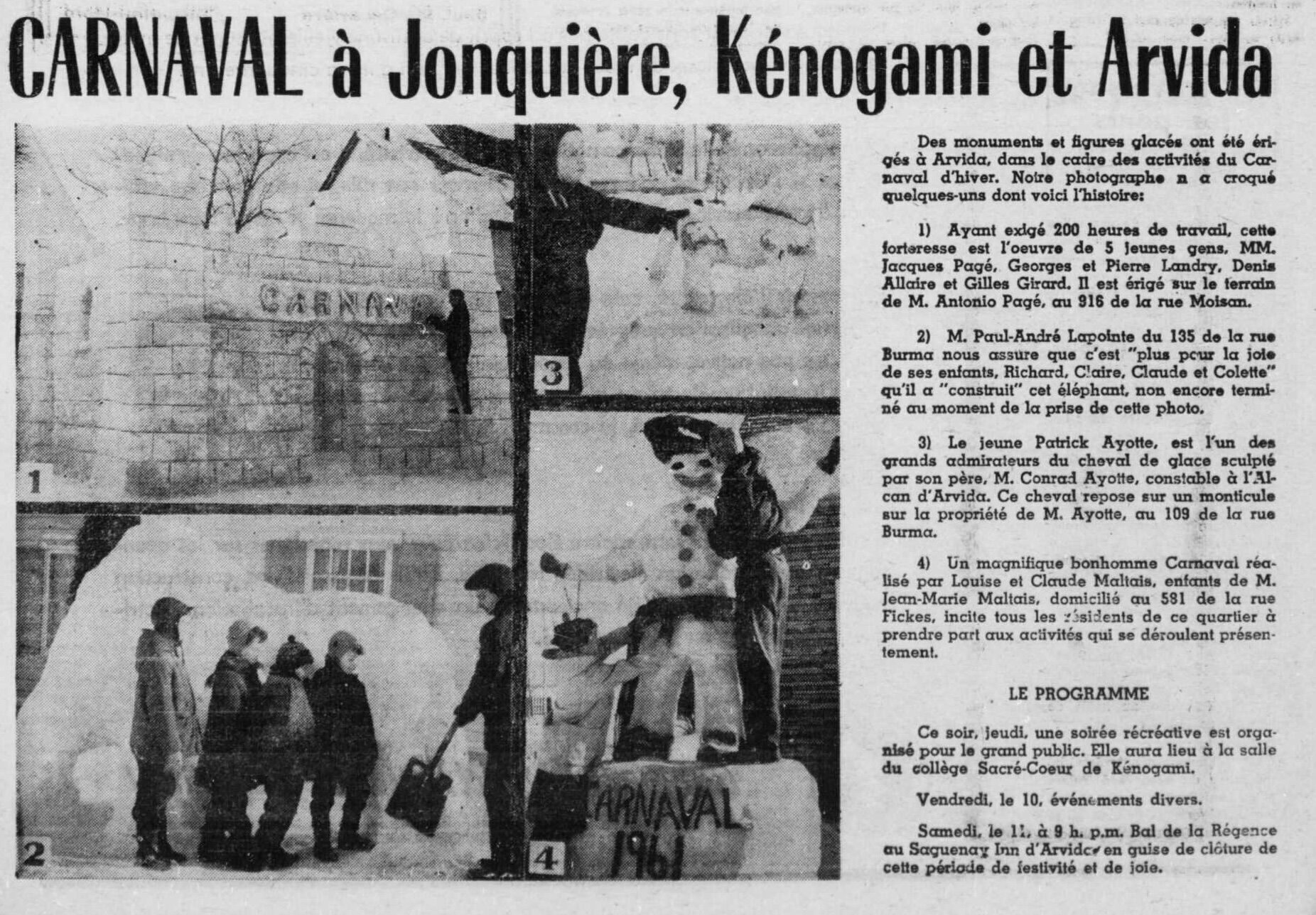 Le Lingot, un journal du Saguenay, 1er février 1961, page 17